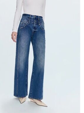 Pistola “Caleb” high rise wide leg jeans. Size 25